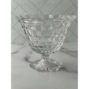 Vintage Fostoria American Hex Footed Candy Dish